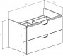 Тумба с раковиной Bellezza Пегас 80 подвесная 2 ящика белая — рис. 3