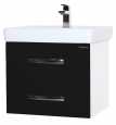 Тумба под раковину Bellezza Рокко 60 подвесная с 2 ящ. черная Н