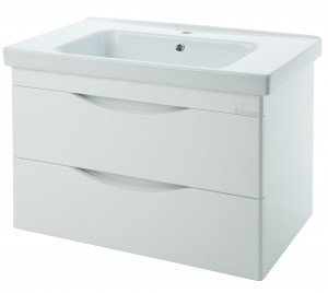 Тумба под раковину Bellezza Санриса 100 подвесная с 2 ящ. белая