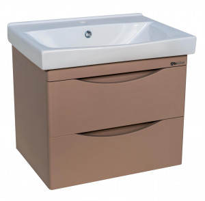 Тумба под раковину Bellezza Санриса 60 подвесная с 2 ящ. капучино