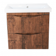 Тумба под раковину Bellezza Санриса 60 подвесная с 2 ящ. орех