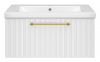 Тумба под раковину Brevita Alicante 80 подвесная белый — рис. 2