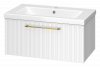 Тумба под раковину Brevita Alicante 80 подвесная белый — рис. 1