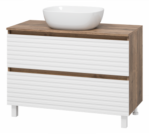 Тумба под раковину Brevita Dakota 100 напольная дуб галифакс олово/белый