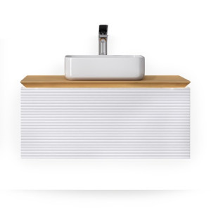 Тумба под раковину Jorno Karat 100 подвесная с подсветкой