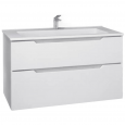 Тумба под раковину Jorno Slide 105 подвесная белая