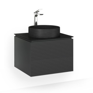 Тумба под раковину Jorno Stone 60 подвесная антрацит