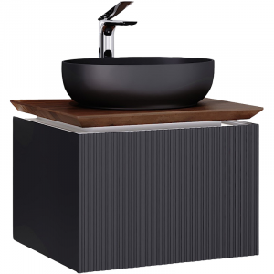 Тумба c раковиной Jorno Strong 65 подвесная антрацит