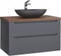 Тумба под раковину Jorno Wood 100, серая — рис. 11