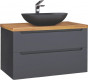 Тумба под раковину Jorno Wood 100, серая — рис. 12