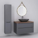 Тумба под раковину Jorno Wood 100, серая — рис. 6