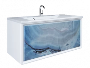 Тумба под раковину Marka One Seattle 90 1 ящик Blue marble