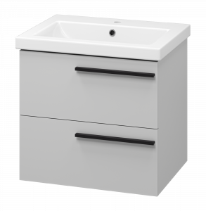 Тумба под раковину Misty Ненси 60 подвесная серый