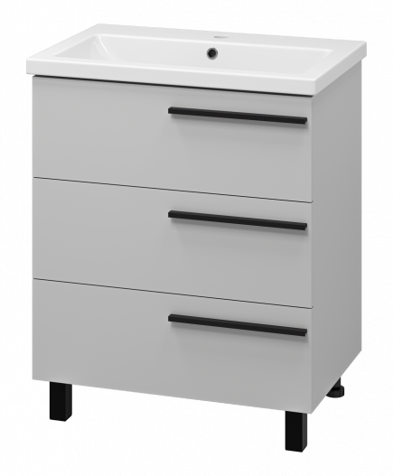 Тумба под раковину Misty Ненси 70 напольная серый
