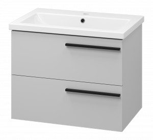 Тумба под раковину Misty Ненси 70 подвесная серый