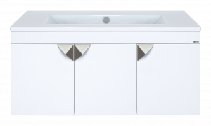 Тумба под раковину Misty Сахара 90 подвесная белая