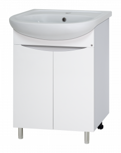 Тумба под раковину Misty Смайл 60 белая напольная