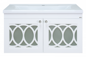 Тумба под раковину Misty Тондо 80 подвесная белая