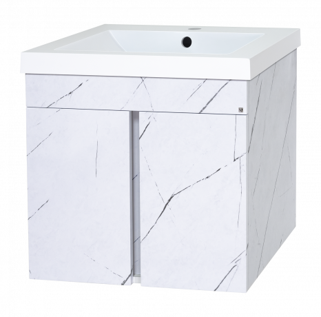 Тумба под раковину Misty Торос  50 подвесная мрамор белый