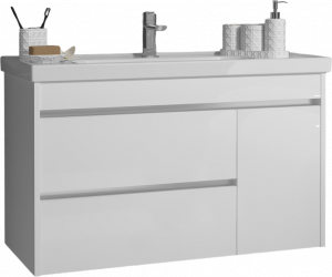 Тумба под раковину Opadiris Фреш 100 с корзиной белый