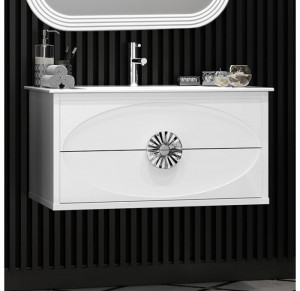 Тумба под раковину Opadiris Ибица 90 белый / хром