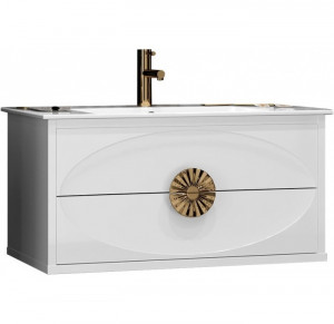 Тумба под раковину Opadiris Ибица 90 белый / золото