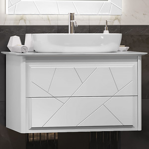 Тумба под раковину Opadiris Луиджи 90 со столешницей белый матовый