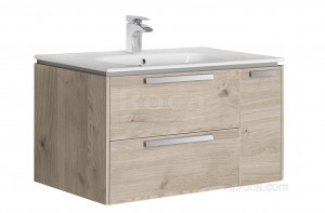 Тумба с раковной Roca Lago 80 светлый дуб