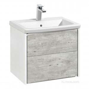 Тумба под раковину Roca Ronda 60 белый матовый/бетон