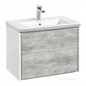 Тумба под раковину Roca Ronda 70 белый матовый/бетон