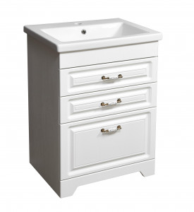 Тумба под раковину Stella Polar Кармела 60 3 ящика ольха белая