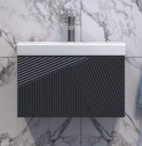 Тумба под раковину Velvex Edge 60 подвесная графит