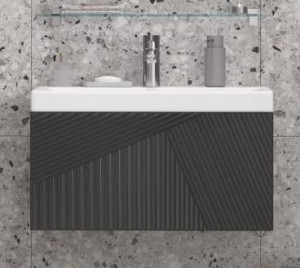 Тумба под раковину Velvex Edge 70 подвесная графит