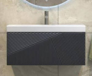 Тумба под раковину Velvex Edge 80 подвесная графит