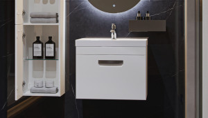 Тумба под раковину Velvex Estea 80.1Y, белый матовый