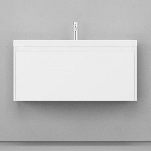 Тумба под раковину Velvex Klaufs 100 с 1 ящиком подвесная белая