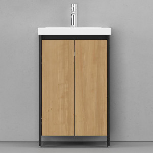 Тумба под раковину Velvex Klaufs 50 напольная черный/дерево