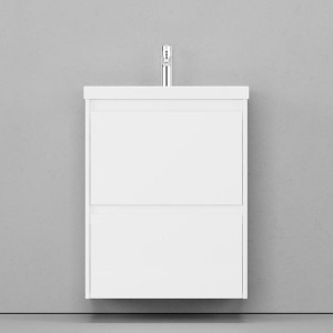 Тумба под раковину Velvex Klaufs 60 с 2 ящиками подвесная белая