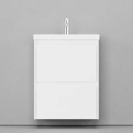 Тумба под раковину Velvex Klaufs 60 с 2 ящиками подвесная белая