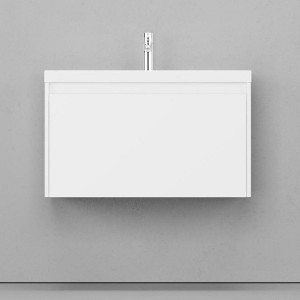 Тумба под раковину Velvex Klaufs 80 с 1 ящиком подвесная белая