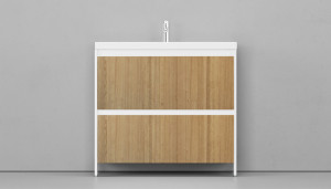 Тумба под раковину Velvex Klaufs 90 2Y напольная шатане белый