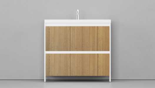 Тумба под раковину Velvex Klaufs 90 2Y напольная шатане белый