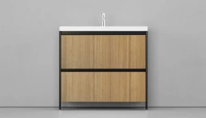 Тумба под раковину Velvex Klaufs 90 2Y напольная шатане черный