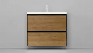 Тумба под раковину Velvex Klaufs 90 2Y подвесная шатане черный