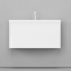 Тумба под раковину Velvex Klaufs 90 с 1 ящиком подвесная белая