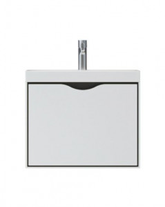 Тумба под раковину Velvex Rigli 60 1Y подвесная белый графит