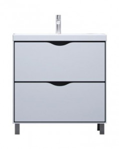 Тумба под раковину Velvex Rigli 60 2Y напольная белый графит