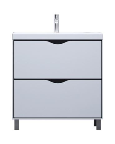 Тумба под раковину Velvex Rigli 60 2Y напольная белый графит