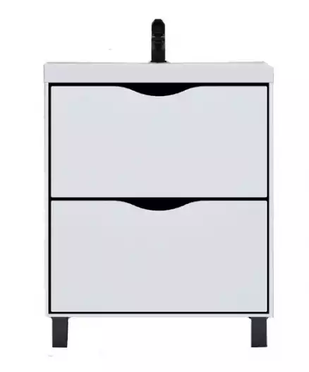 Тумба под раковину Velvex Rigli 80 2Y напольная белый графит