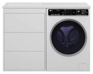 Тумба с раковиной для стиральной машины Brevita Grafit 60 белый 120 L